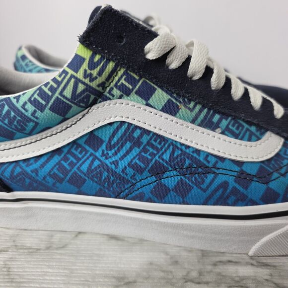 VANS Other - Vans Old Skool Classic Skate Shoes Unisex M 10.5 W 12 Navy Canvas Suede 721356